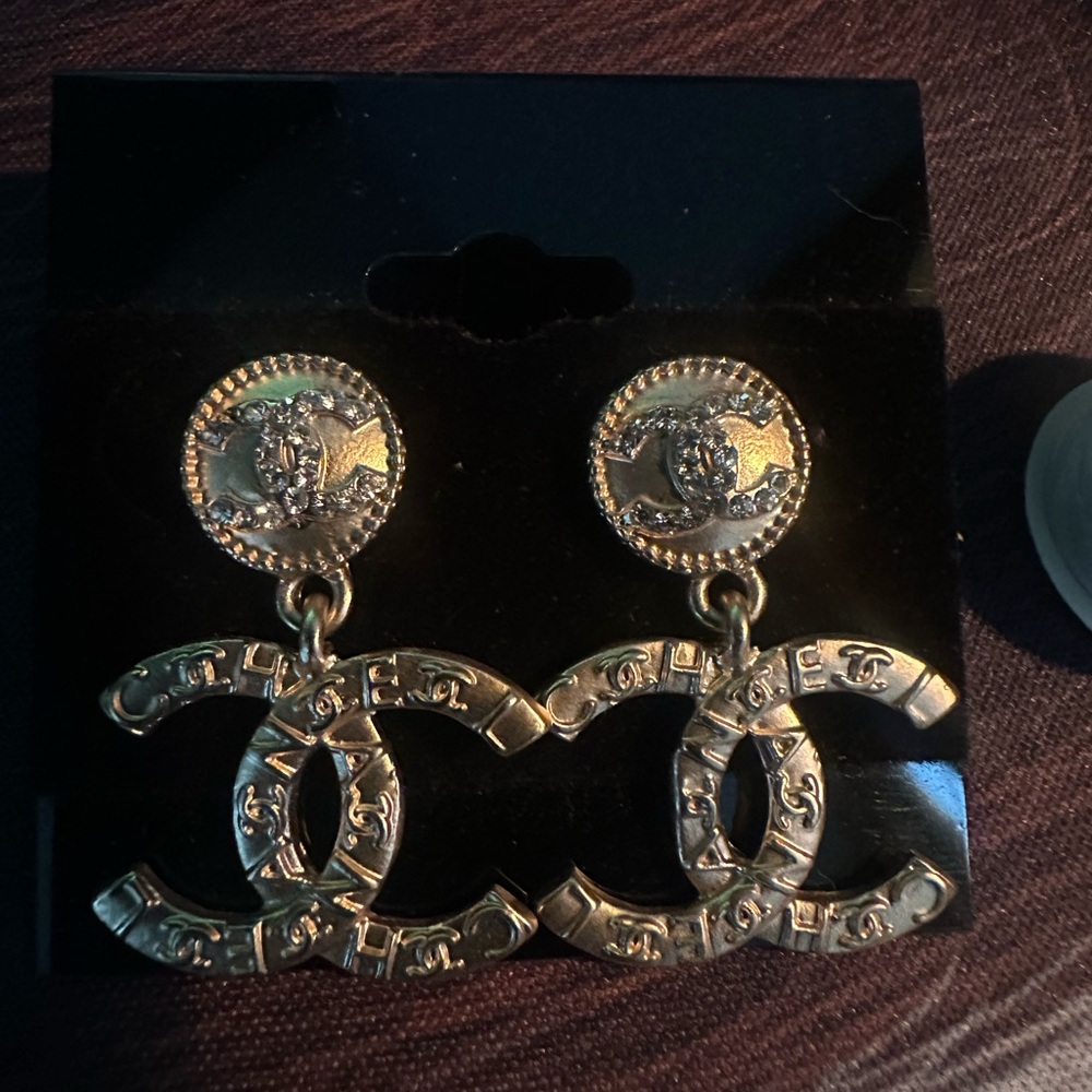 Gold  Logo Earrings